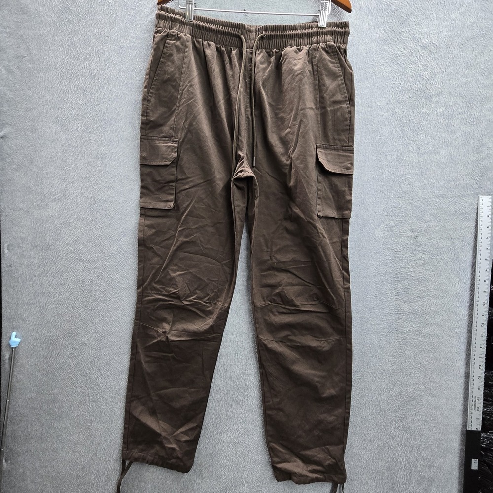 Grizzly Griptape Men‎ Pants L Brown Cargo Jogger Tapered NWT